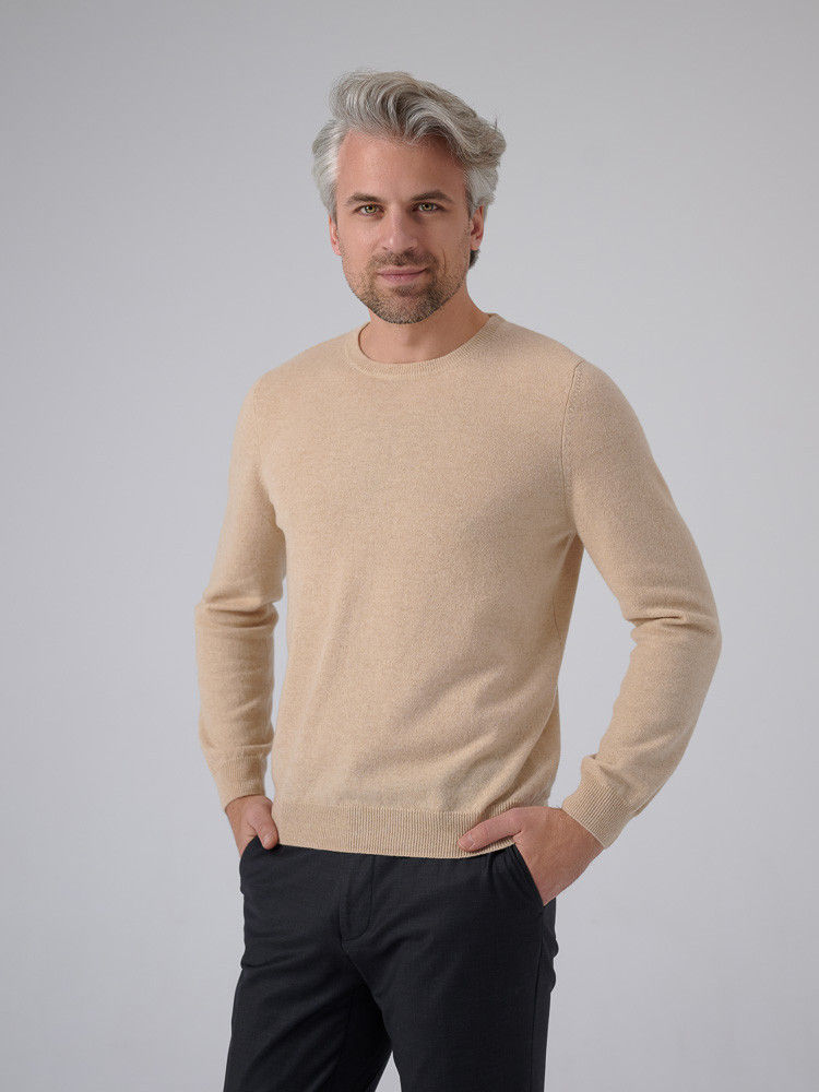 Classic men's jumper 100% cashmere
