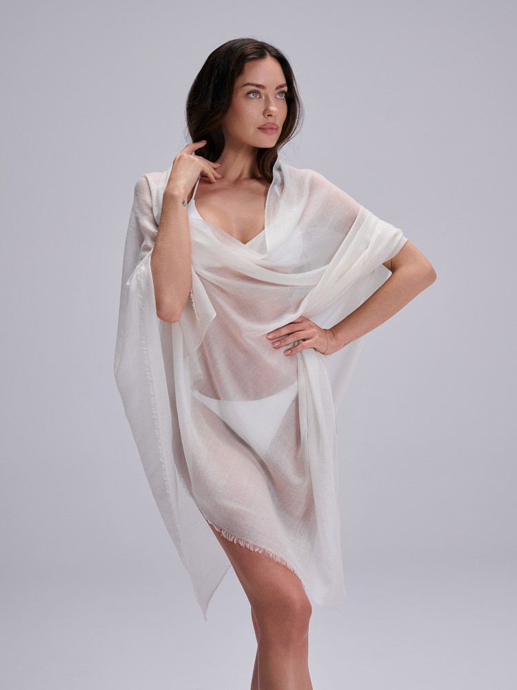 Cashmere Scarf - white