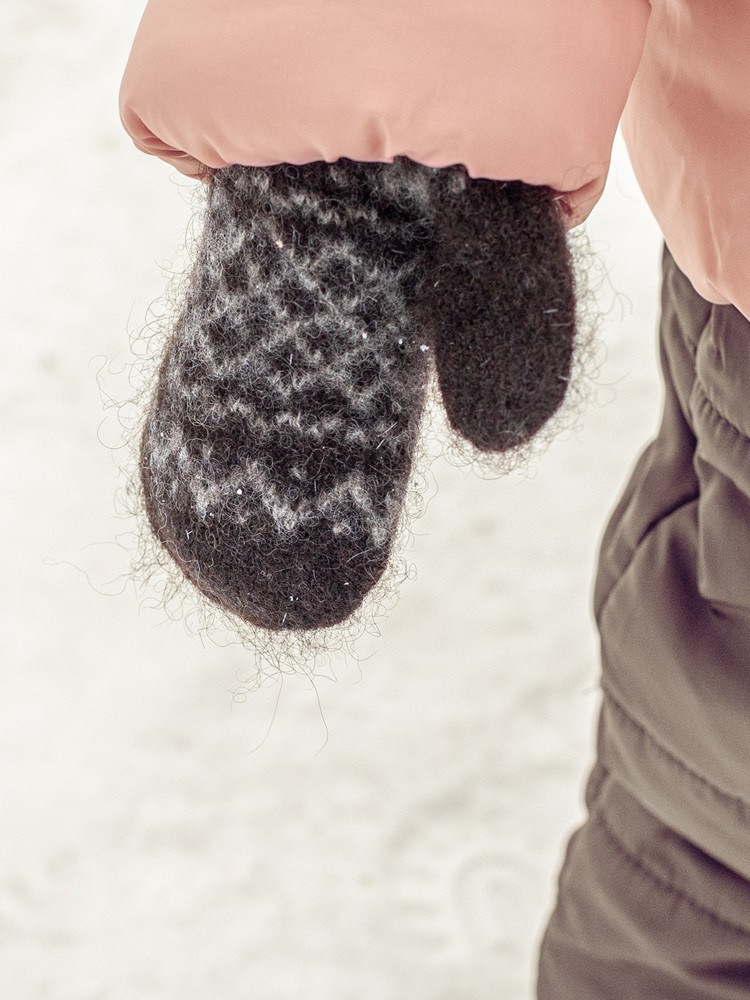 Children's gloves in wool like 2-4