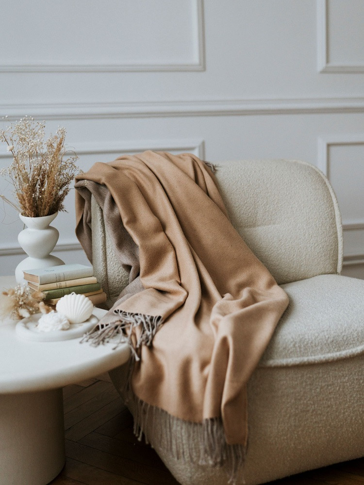 Blanket 100% baby alpaca beige