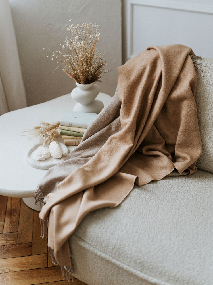 Blanket 100% baby alpaca beige