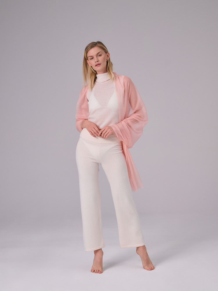 Cashmere Scarf - pastel pink