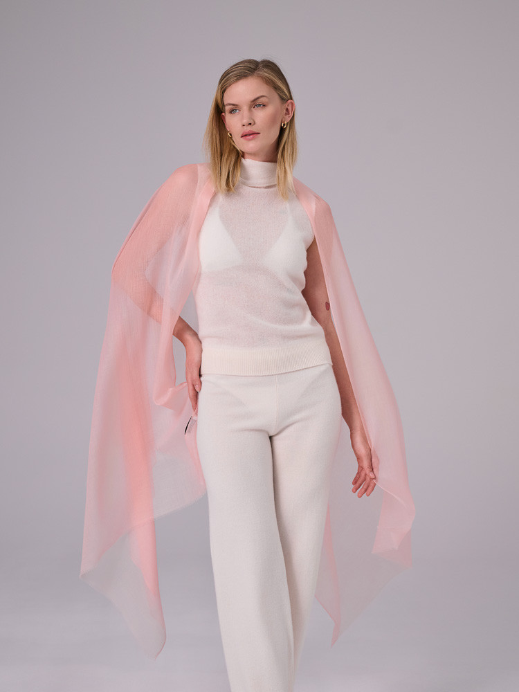 Cashmere Scarf - pastel pink