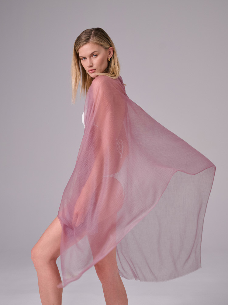 Cashmere Scarf - Heather Pink