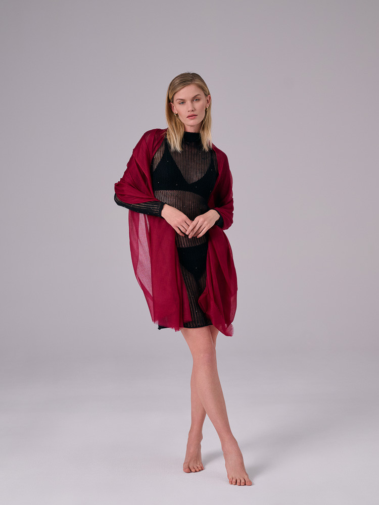 Cashmere Scarf - red wine