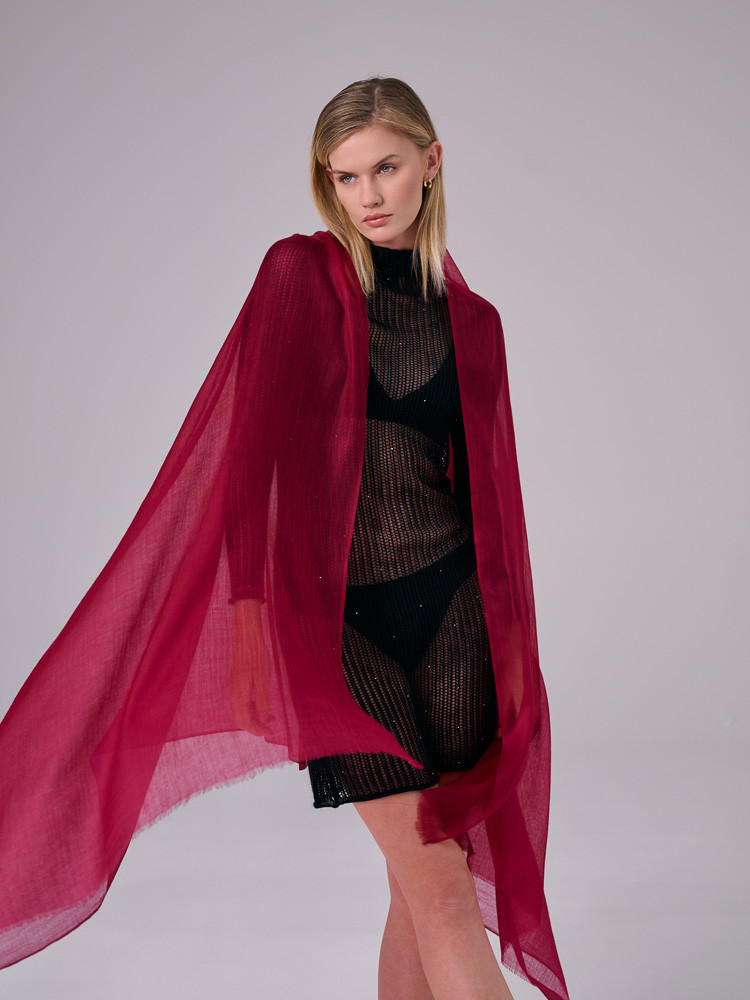 Cashmere Scarf - red wine