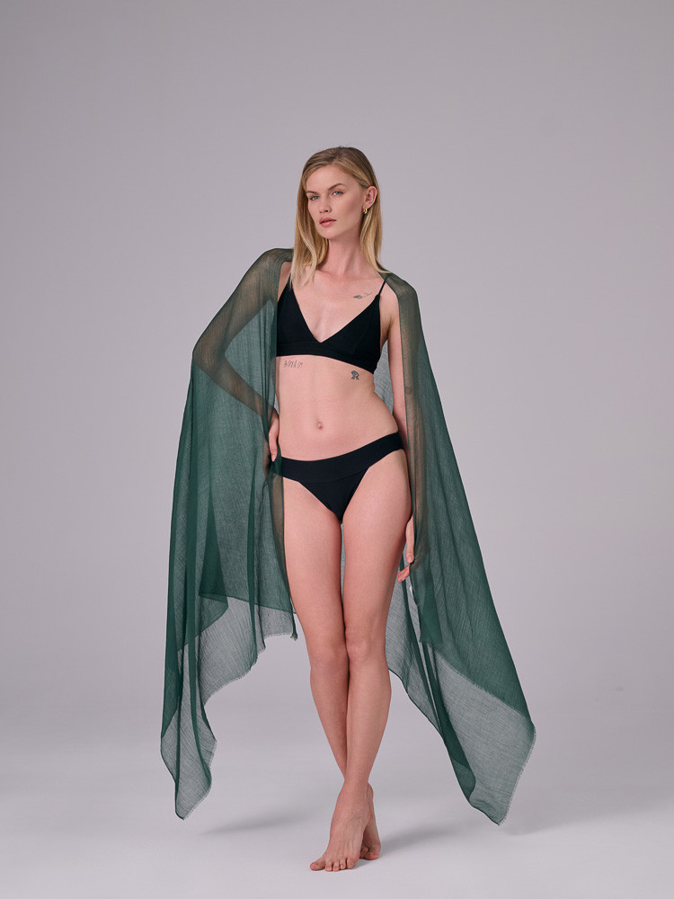 Cashmere Scarf - bottle green