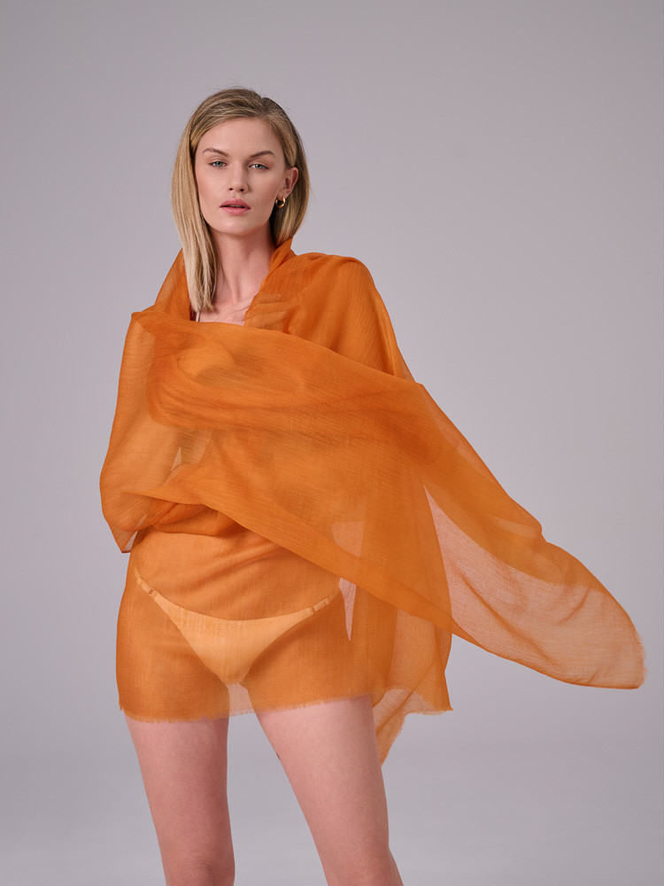 Cashmere Scarf - orange