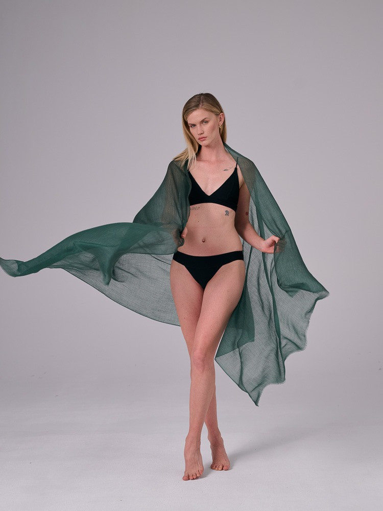 Cashmere Scarf - bottle green