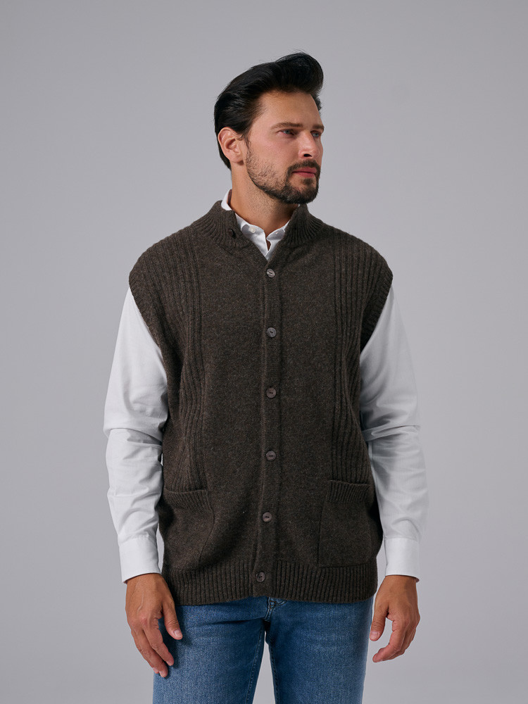 Sheep wool vest for mens