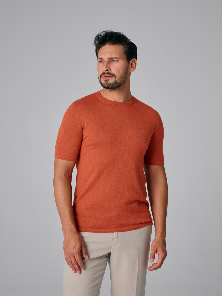 Basic t-shirt cashmere and silk