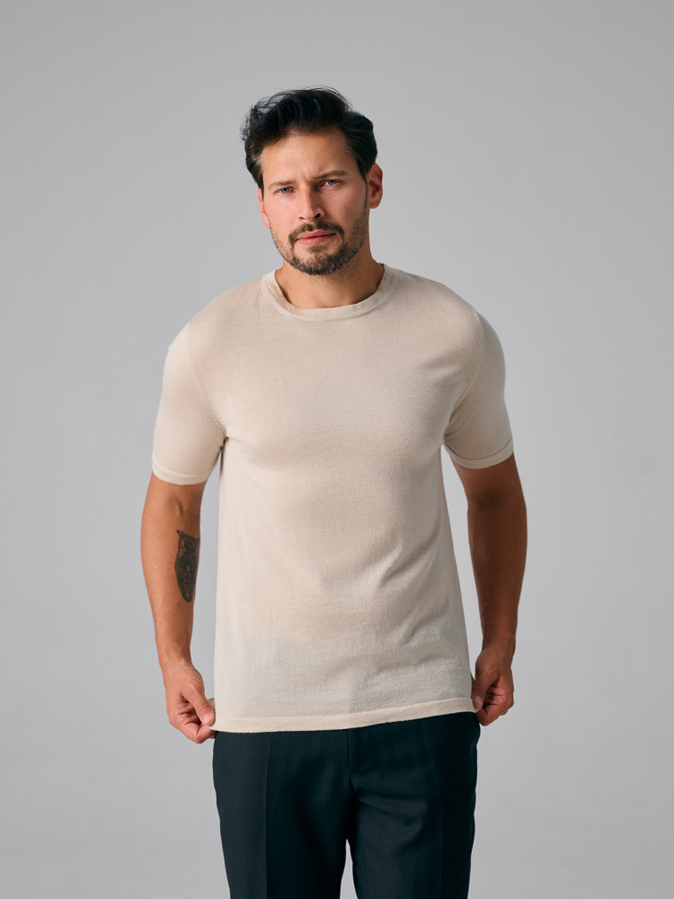Classic t-shirt cashmere and silk