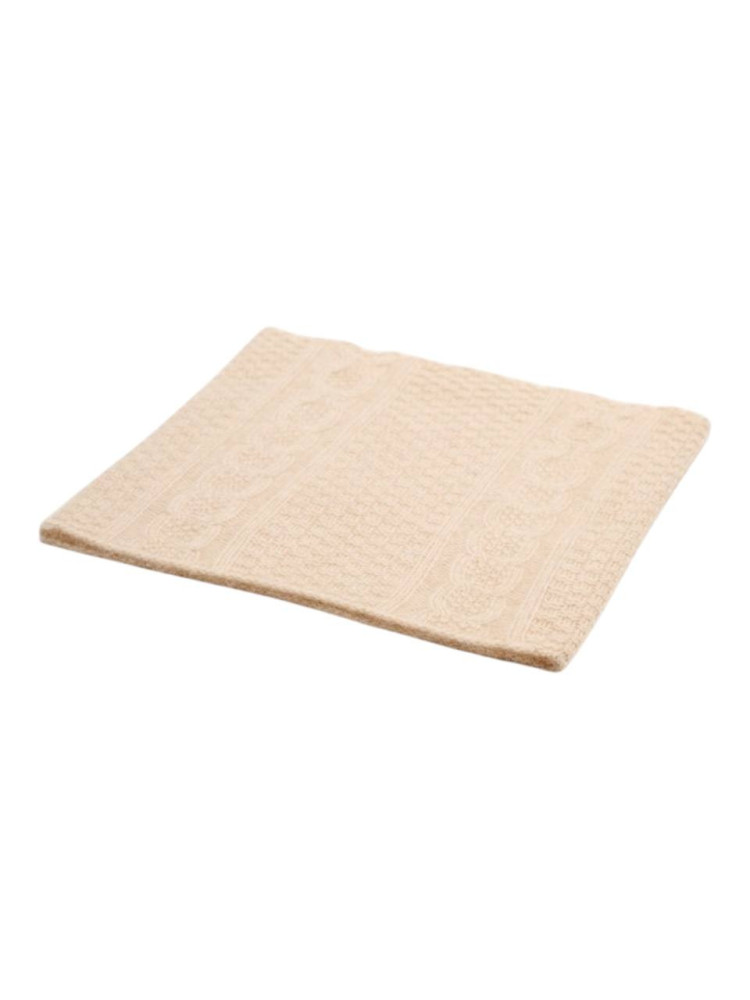Cashmere snood with decorative texture