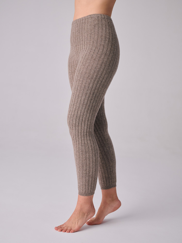 Ribbed sheep wool leggings