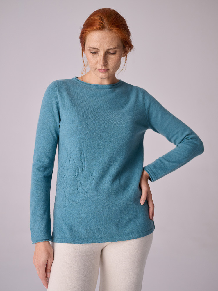Turquoise women’s cashmere sweater