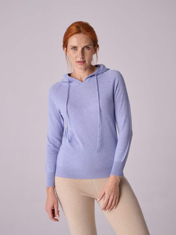 Lightweight cashmere hoodie