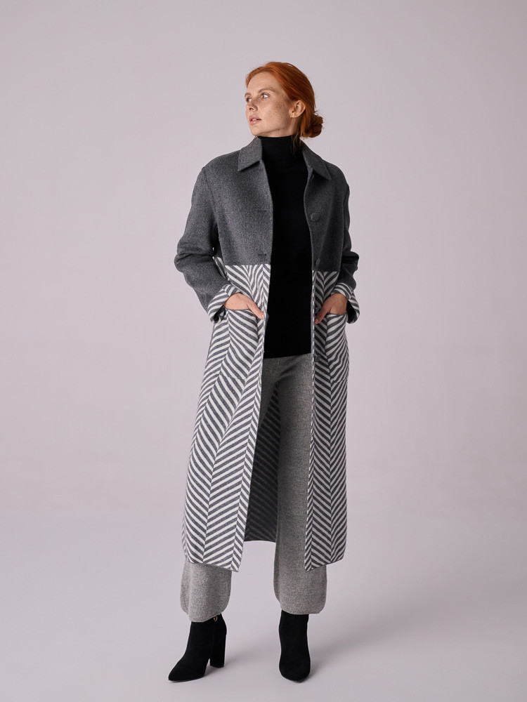 Women's cashmere and wool coat