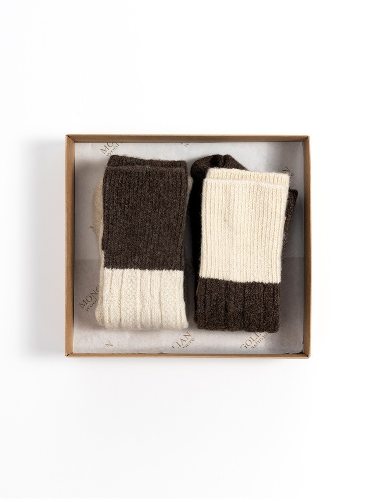 Set of sheep's wool knee pads