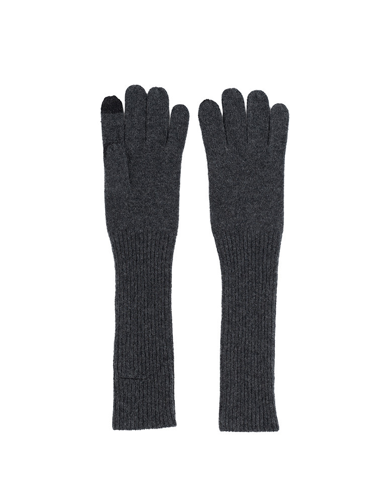 Long cashmere gloves