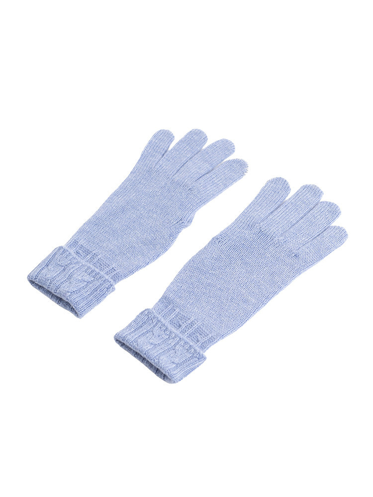 Light blue cashmere gloves