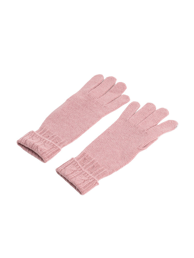 Pink cashmere gloves