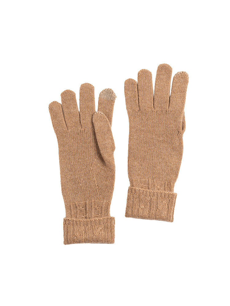 Beige cashmere gloves