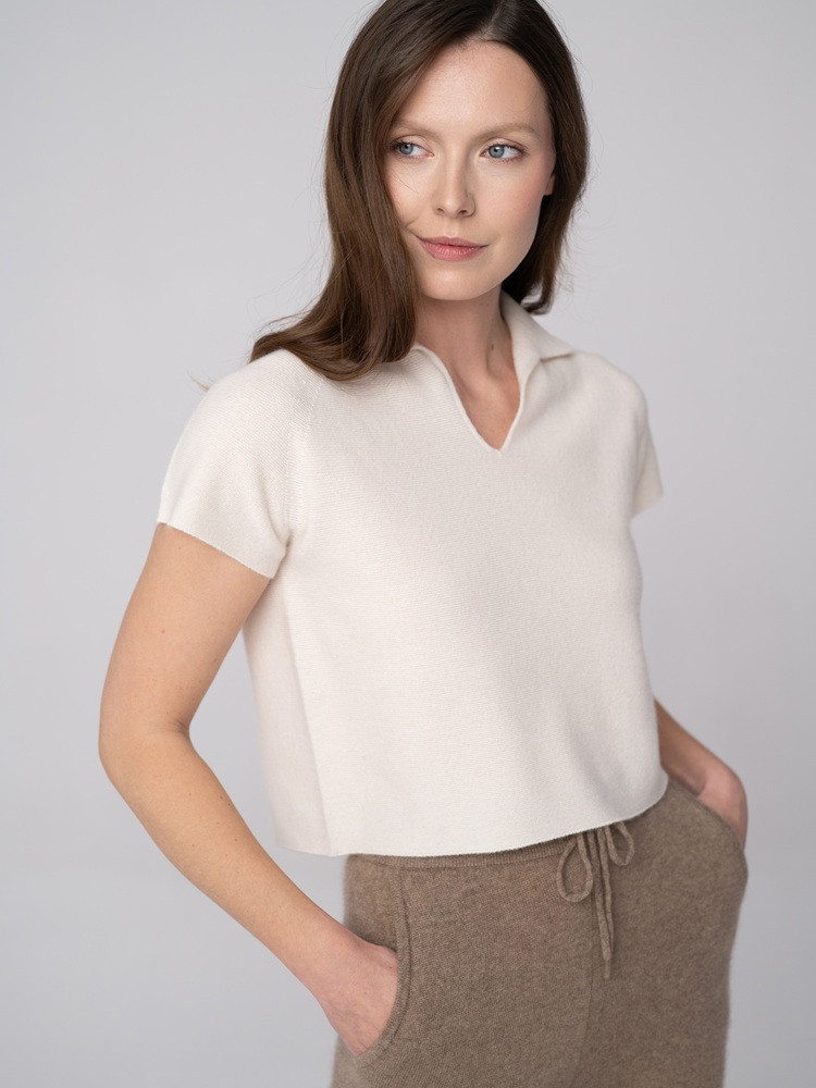 Organic blouse with collar