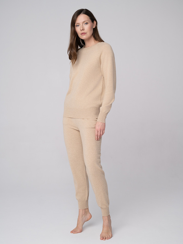 Cream cashmere set
