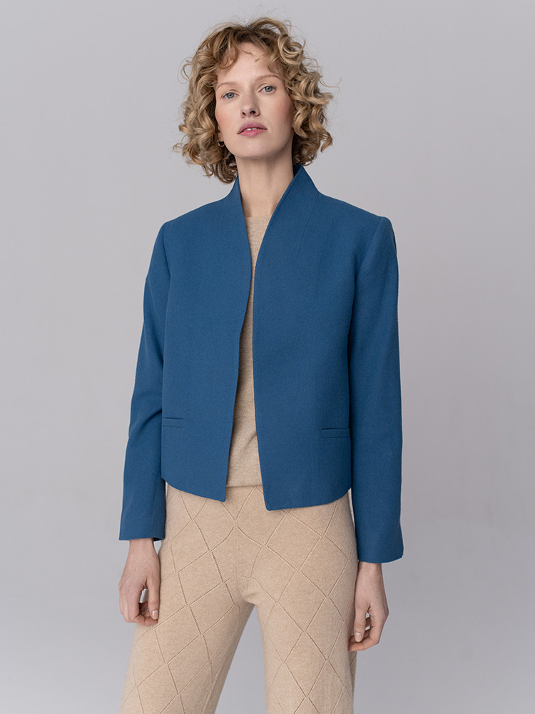 Short yak wool jacket