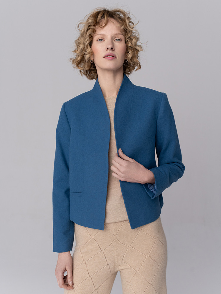 Short yak wool jacket
