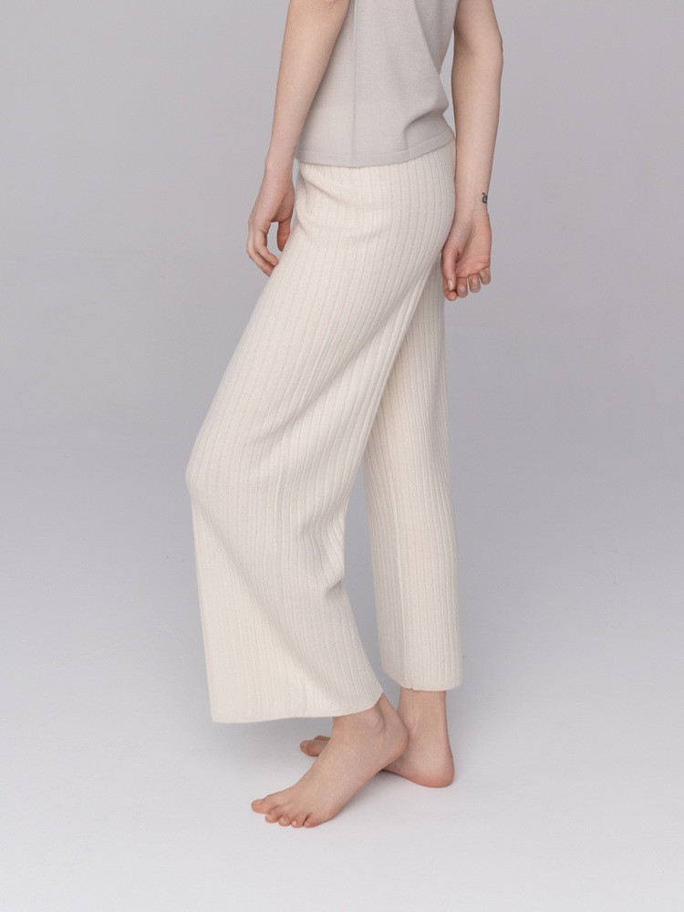Striped cashmere pants