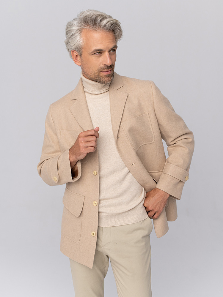 Light baby camel jacket