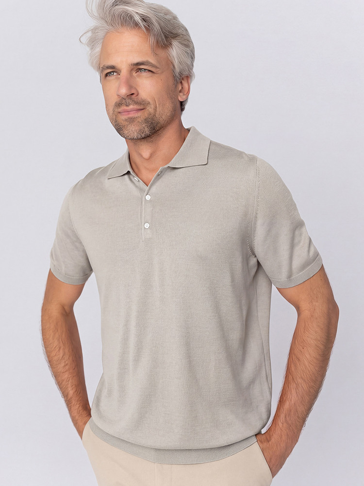 Cashmere polo shirt