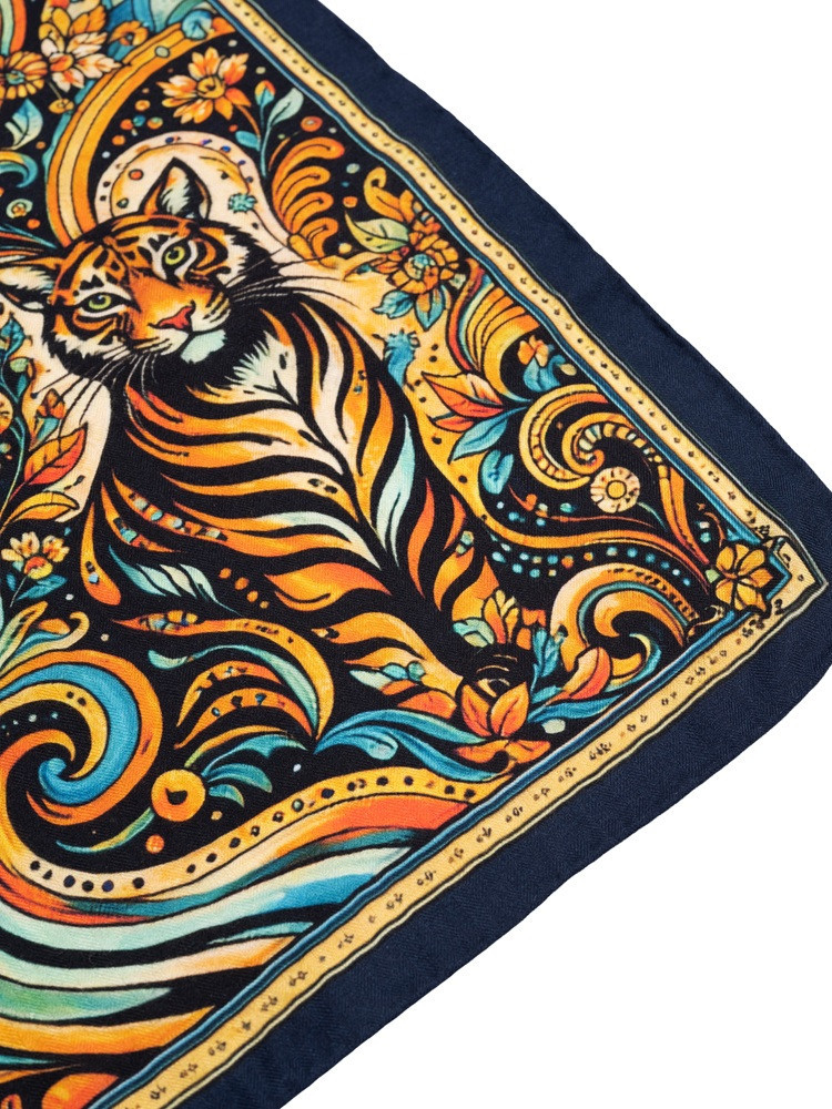 Silk and cashmere scarf