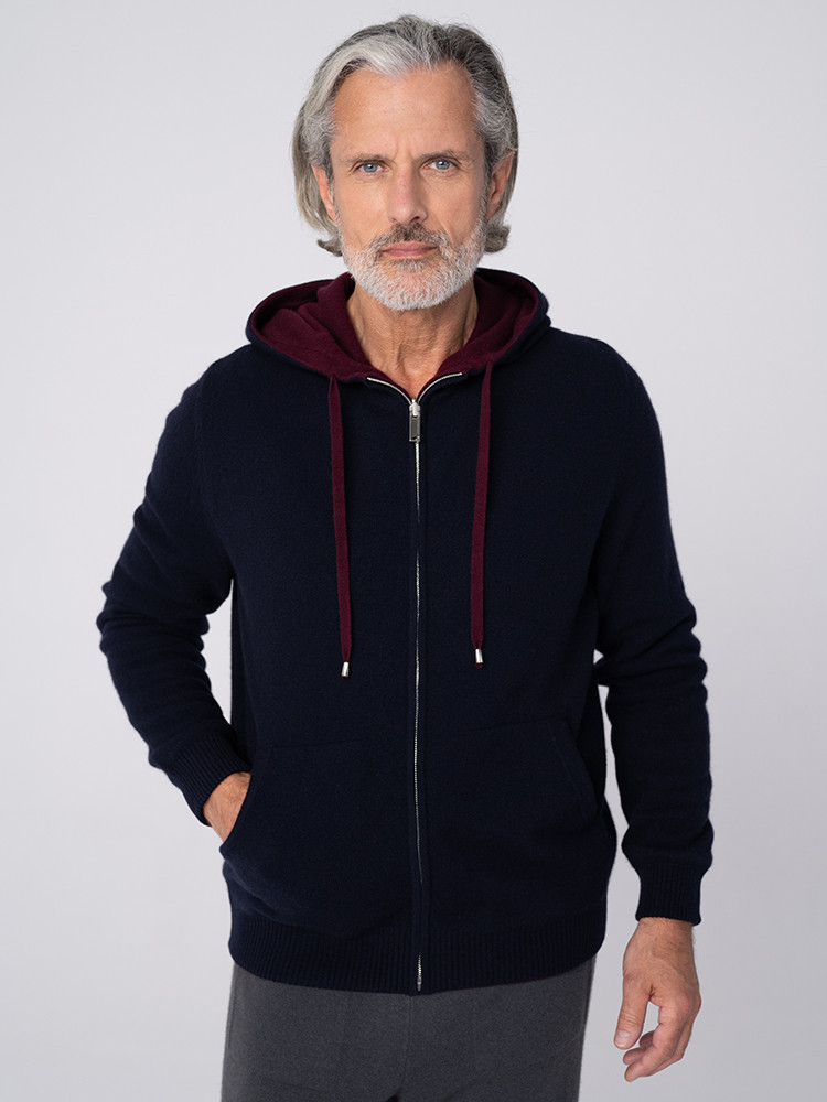 Reversible cashmere sweatshirt