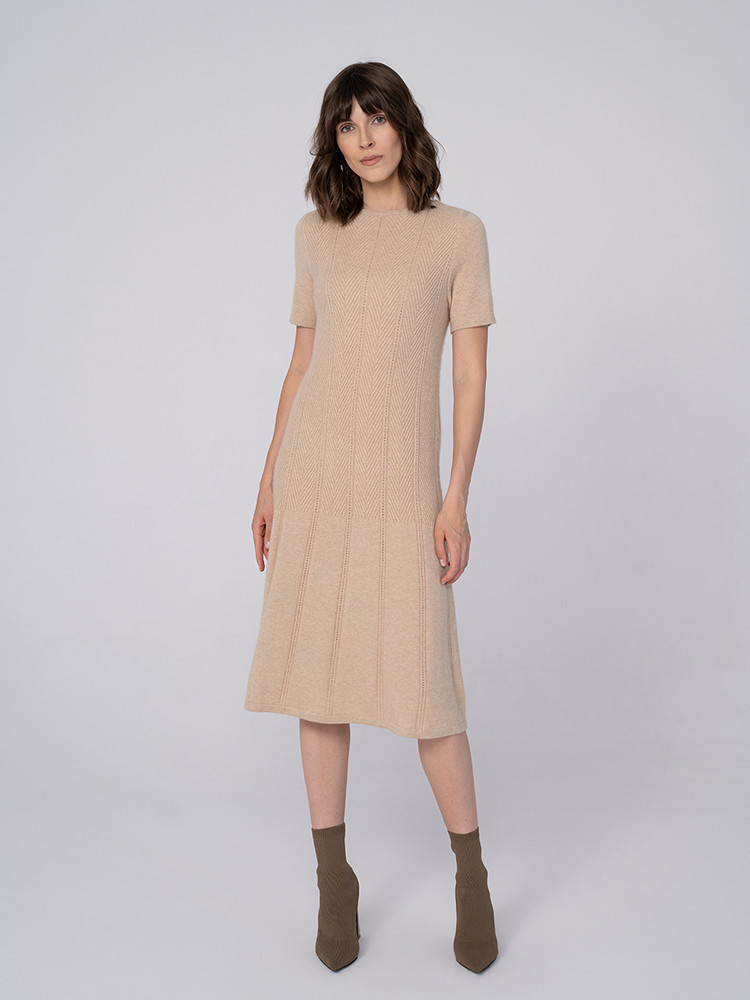 Knitted cashmere dress