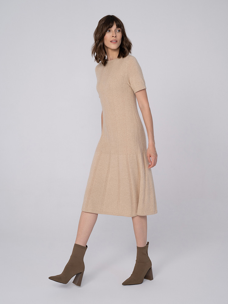 Knitted cashmere dress