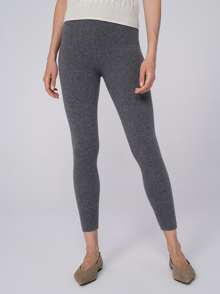 Graphite cashmere leggings