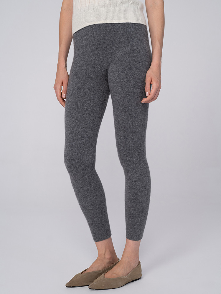 Graphite cashmere leggings