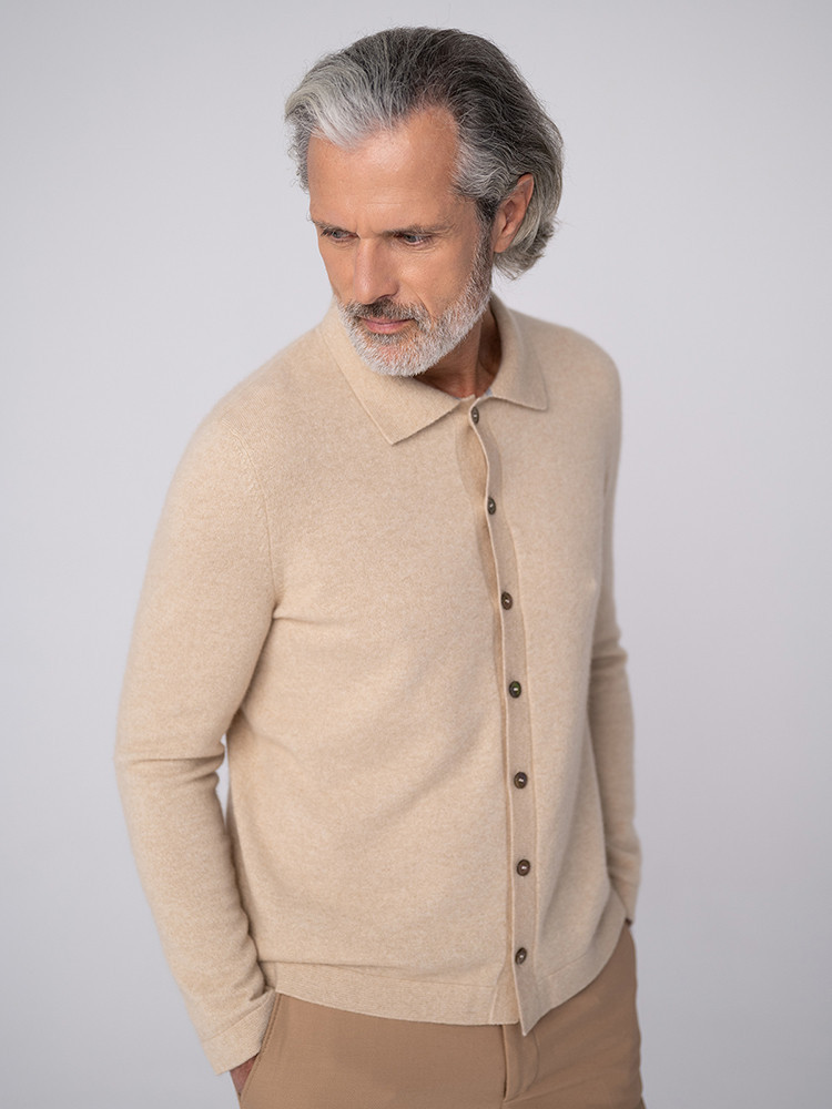 Knitted cashmere shirt