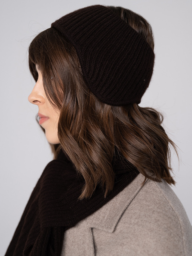 Ribbed cashmere headband