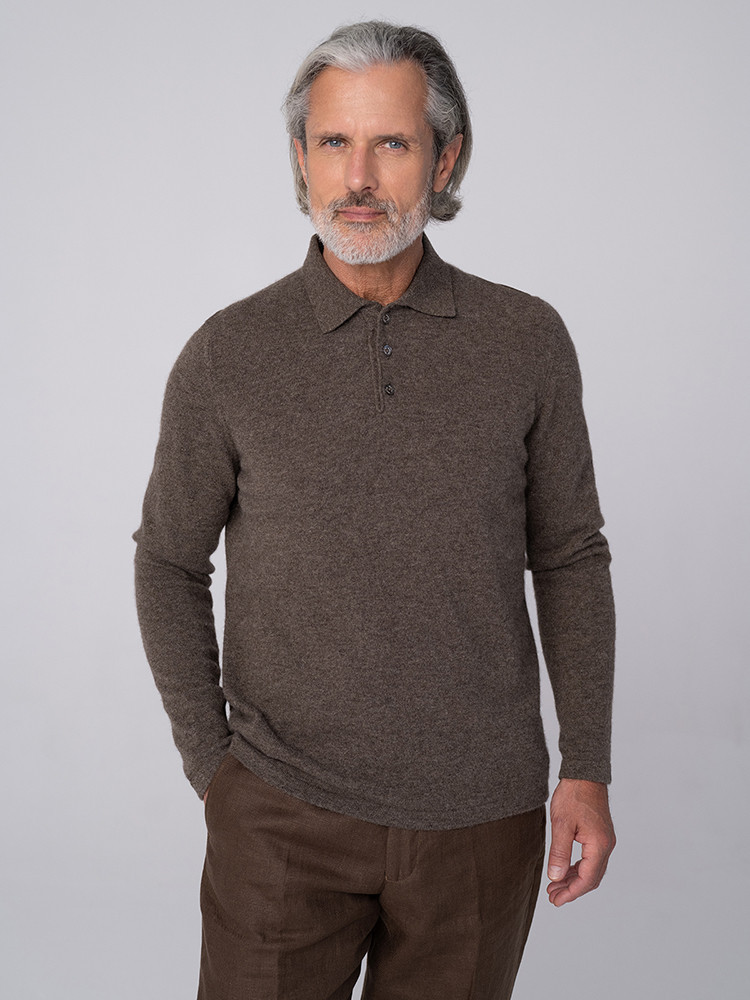 Yak wool polo sweater