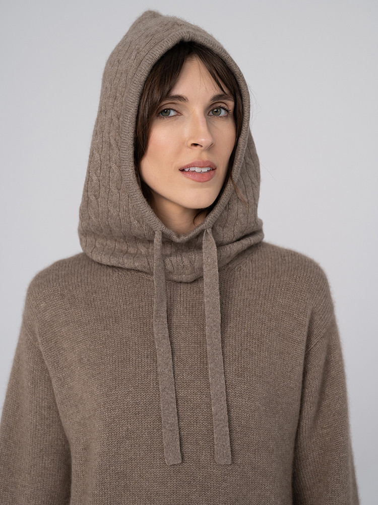 Textured cashmere balaclava