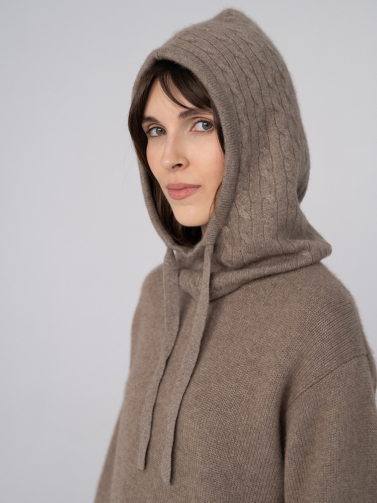 Textured cashmere balaclava