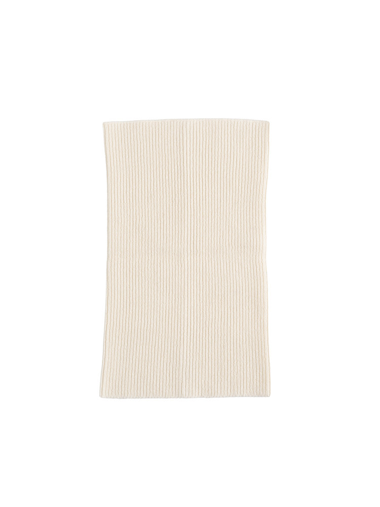 Ribbed cashmere neck warmer