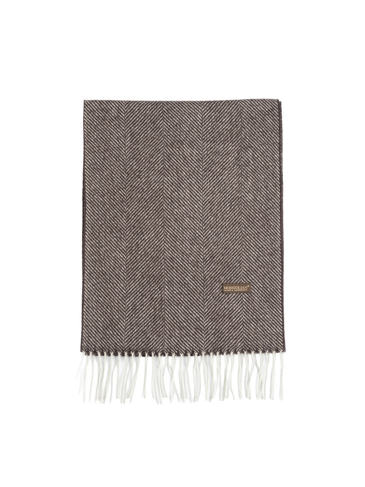 Cashmere scarf with fringes