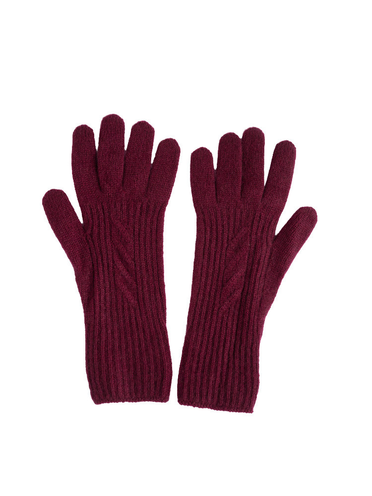 Ribbed cashmere gloves S-M