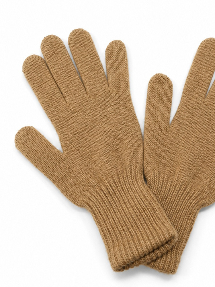 Long sheep wool gloves S–M