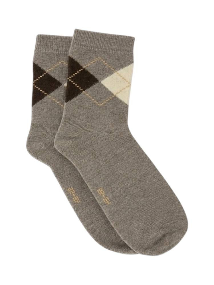 Lightweight patterned sheep wool socks