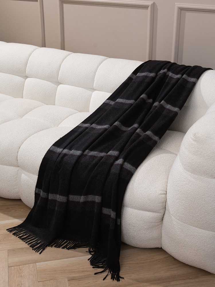 Black cashmere plaid